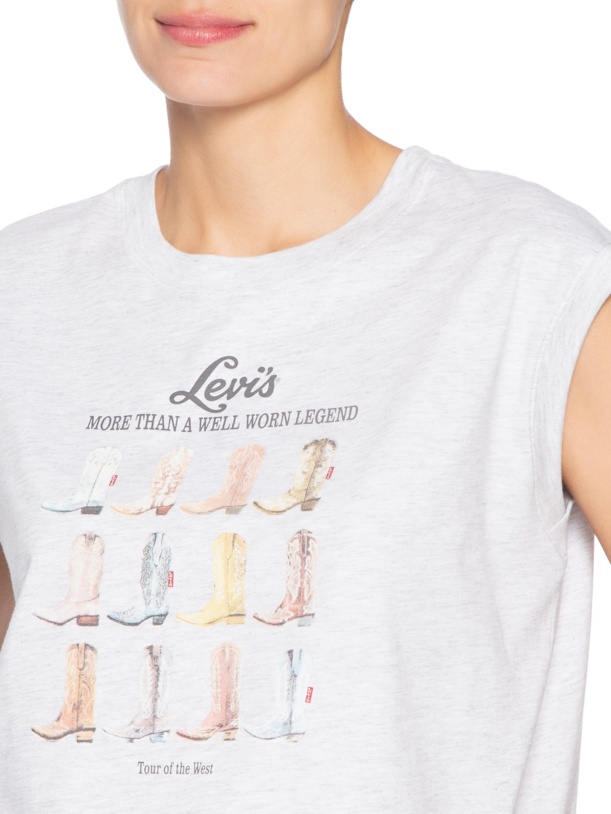 Camiseta Feminina Boxy Tank Cinza Levi's