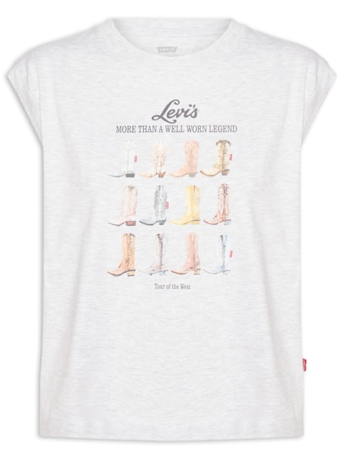 Camiseta Feminina Boxy Tank - Cinza
