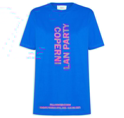 Camiseta Feminina Boxy Tee Lan Party - Azul