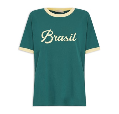 Camiseta Feminina Brasil - Verde