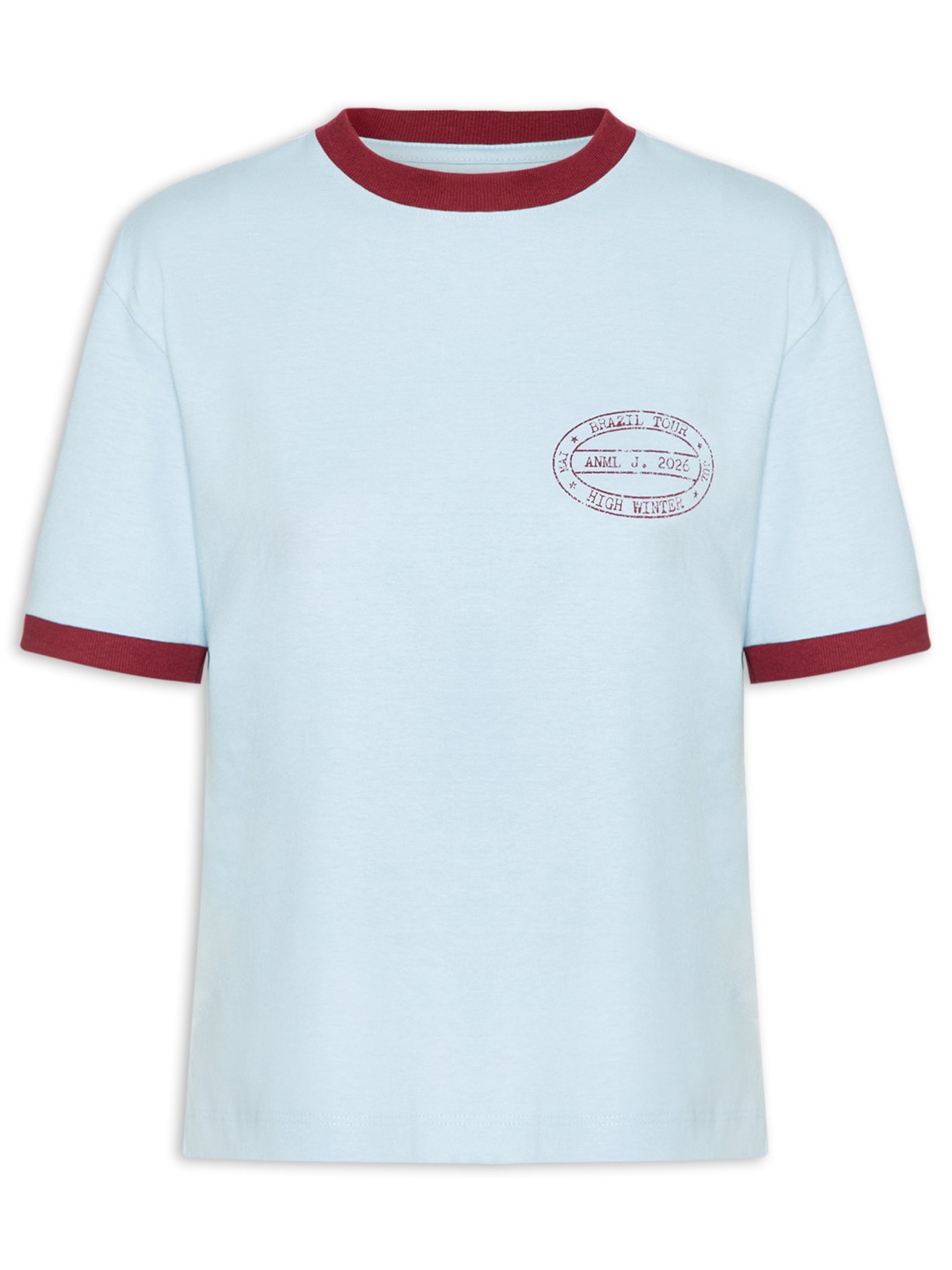 Camiseta Feminina Brazil Trour - Azul