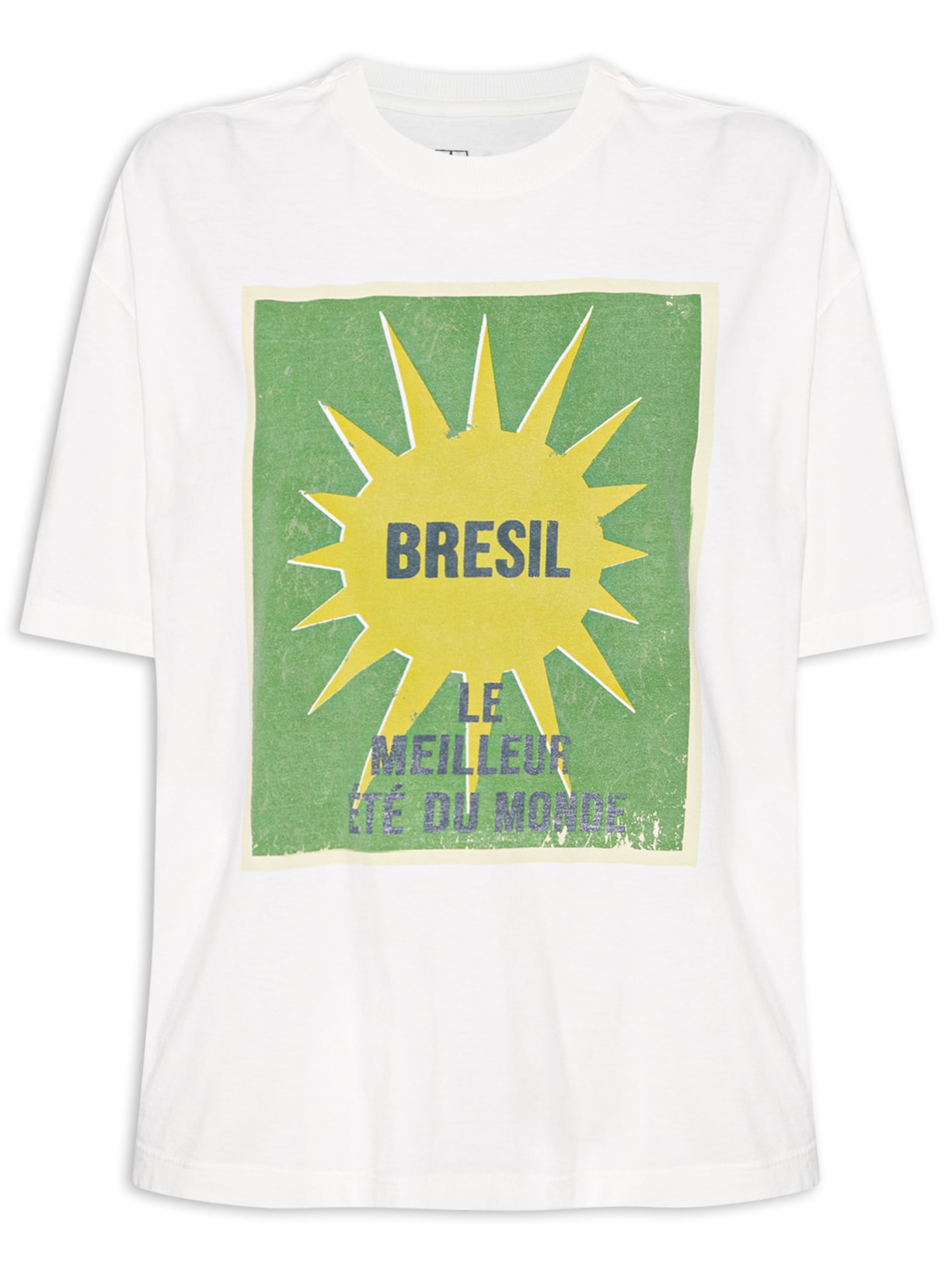 Camiseta Feminina Bresil - Off White