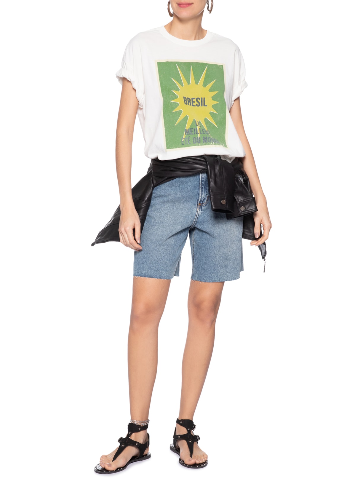 Camiseta Feminina Bresil Off White Animale Jeans