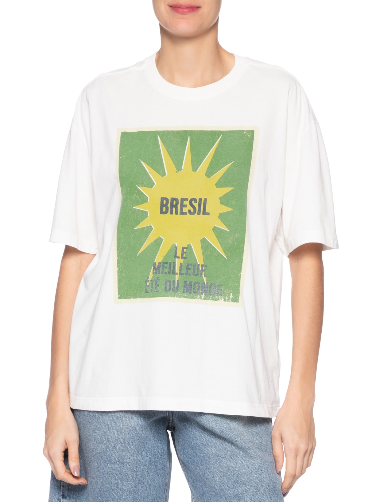 Camiseta Feminina Bresil Off White Animale Jeans