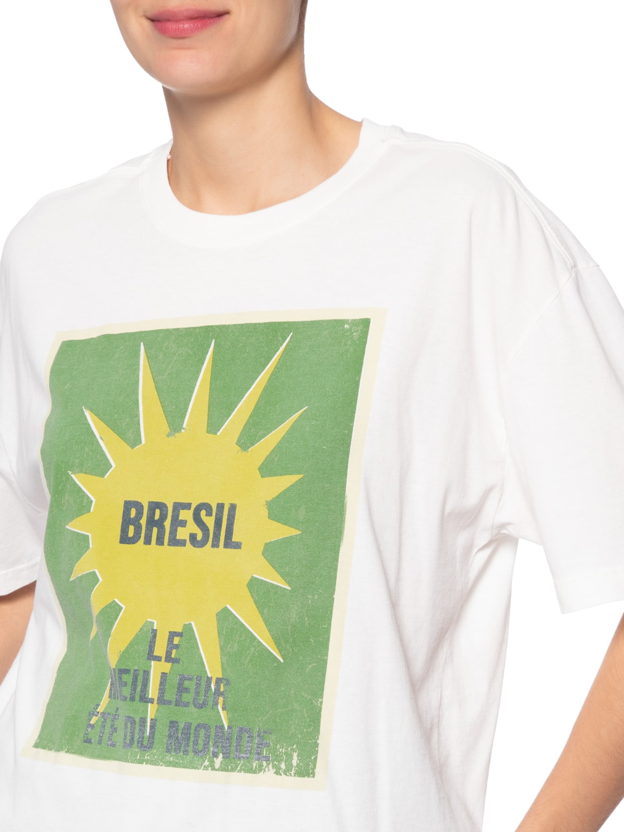 Camiseta Feminina Bresil Off White Animale Jeans