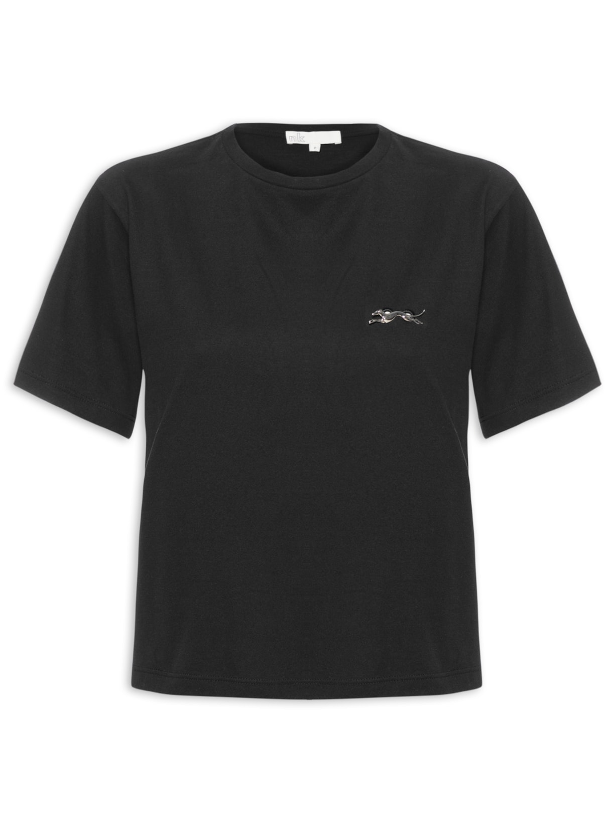 Camiseta Feminina Broche Flora - Preto