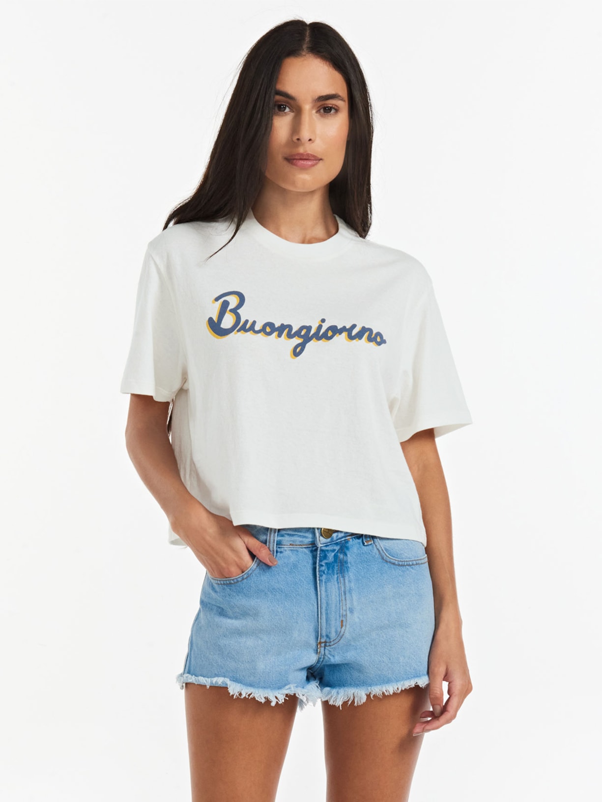 Camiseta Feminina Buongiorno Branco Triya