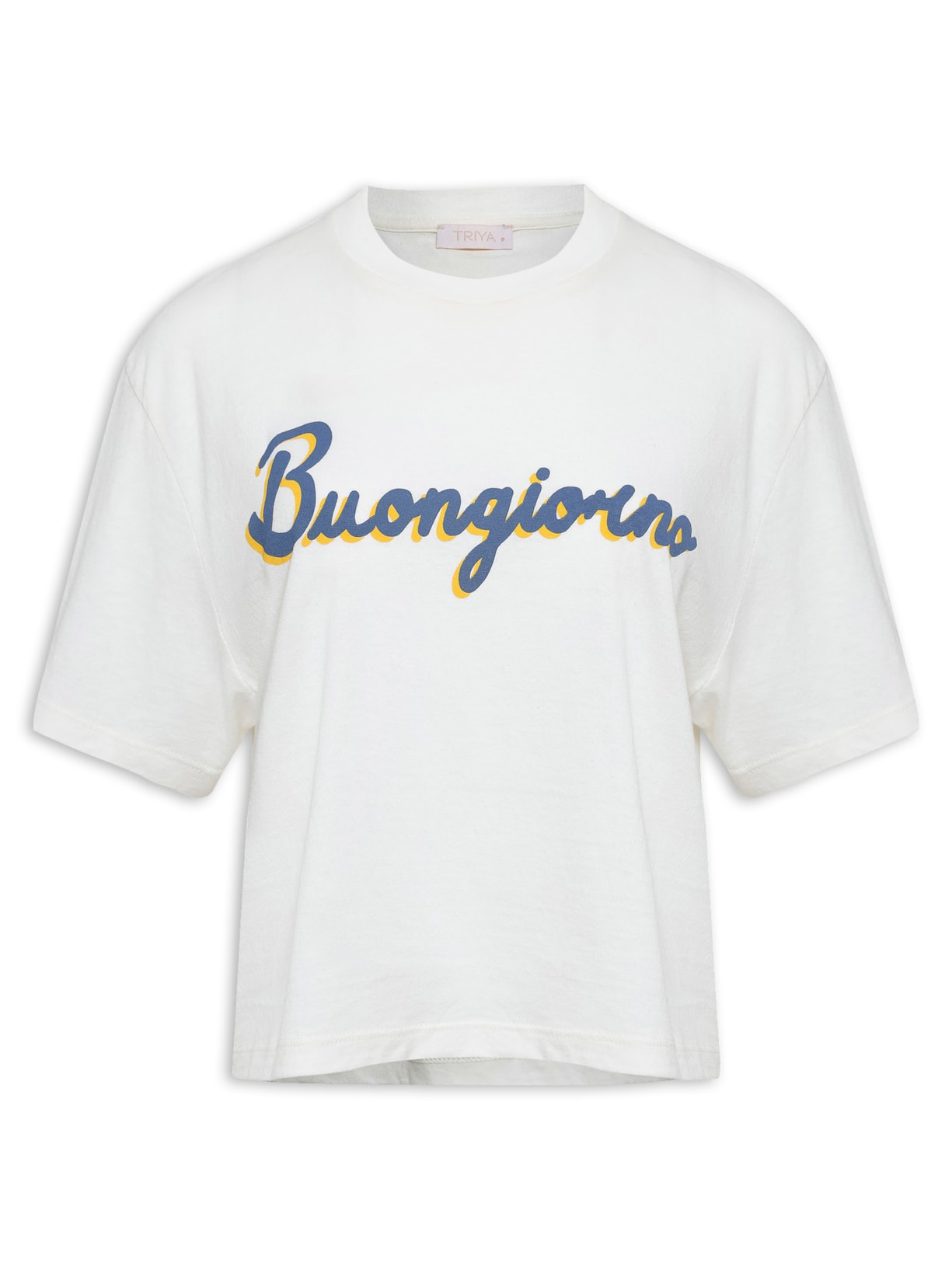 Camiseta Feminina Buongiorno Branco Triya