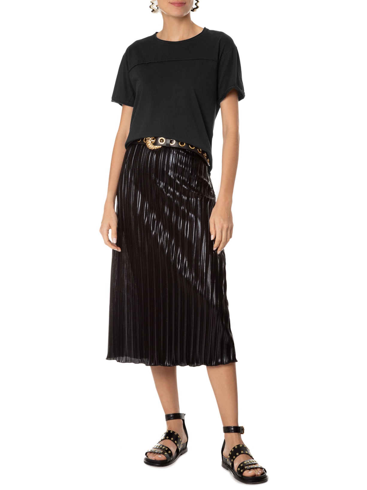 Camiseta Feminina California Preto Mixed