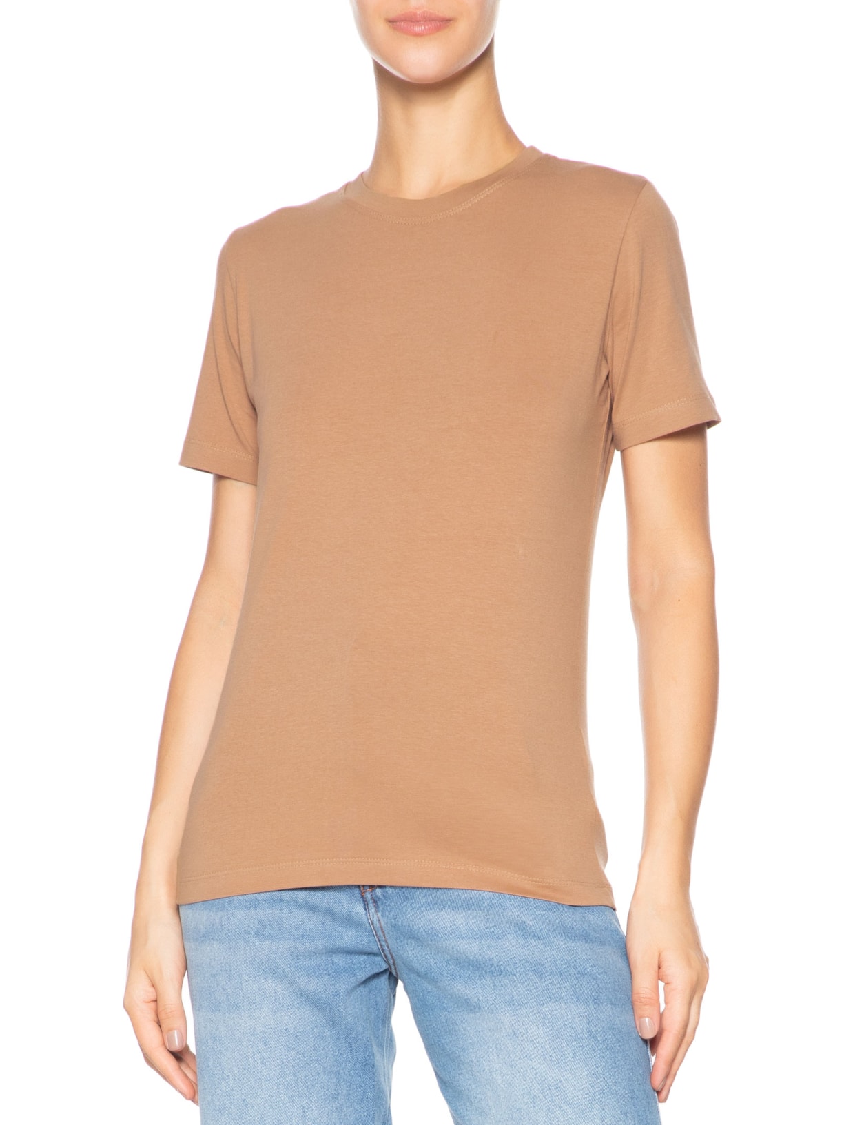 Camiseta Feminina Camys Gola Redonda Marrom Camys