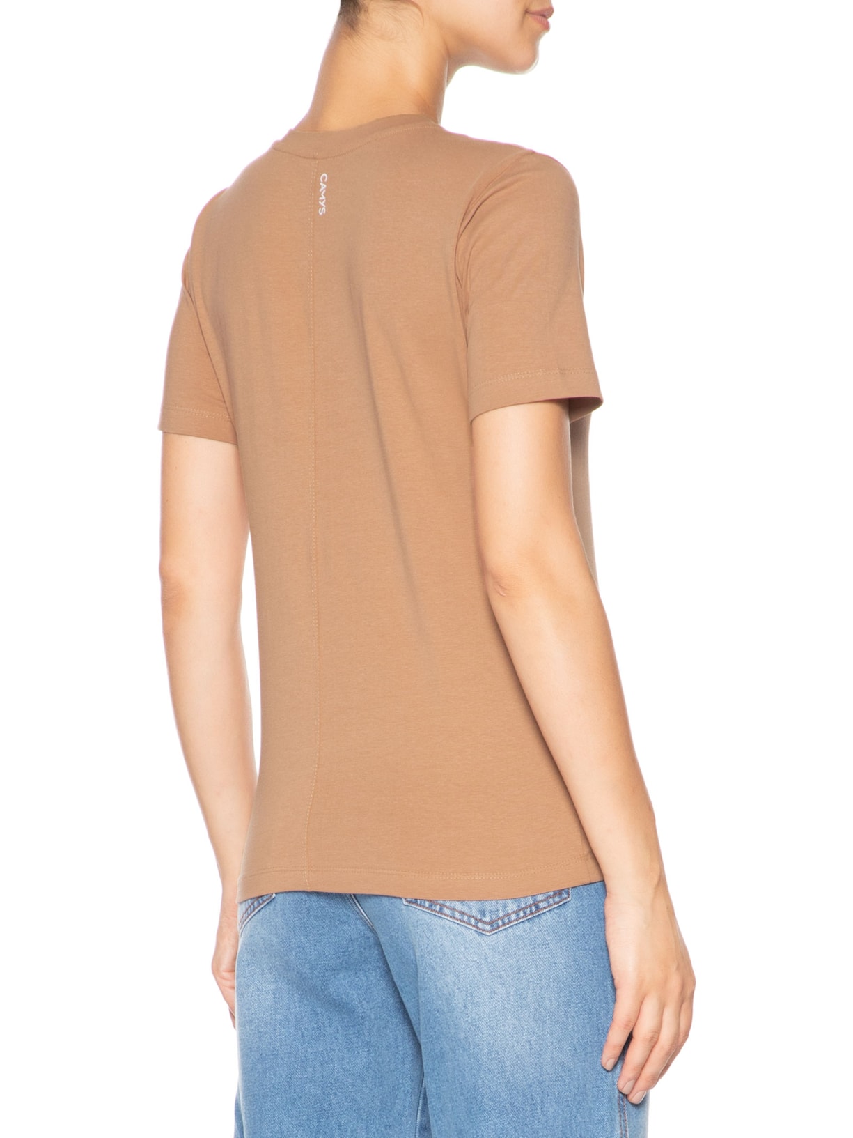 Camiseta Feminina Camys Gola Redonda Marrom Camys