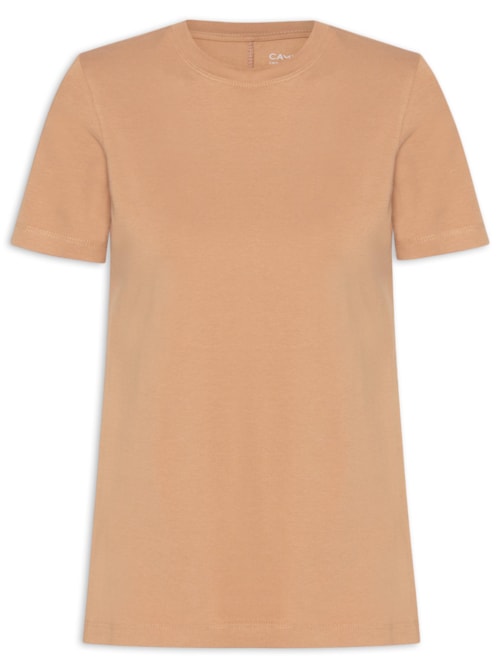 Camiseta Feminina Camys Gola Redonda - Marrom