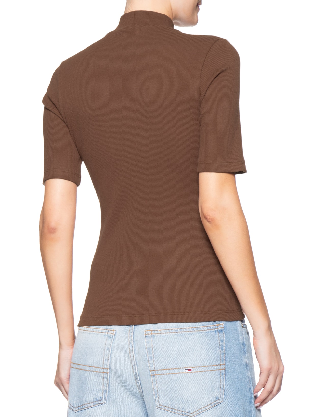 Camiseta Feminina Canelada Marrom Forum