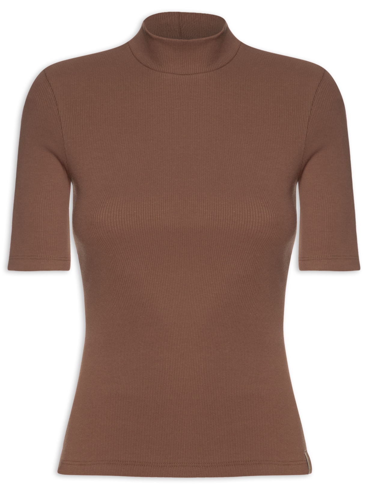 Camiseta Feminina Canelada Marrom Forum