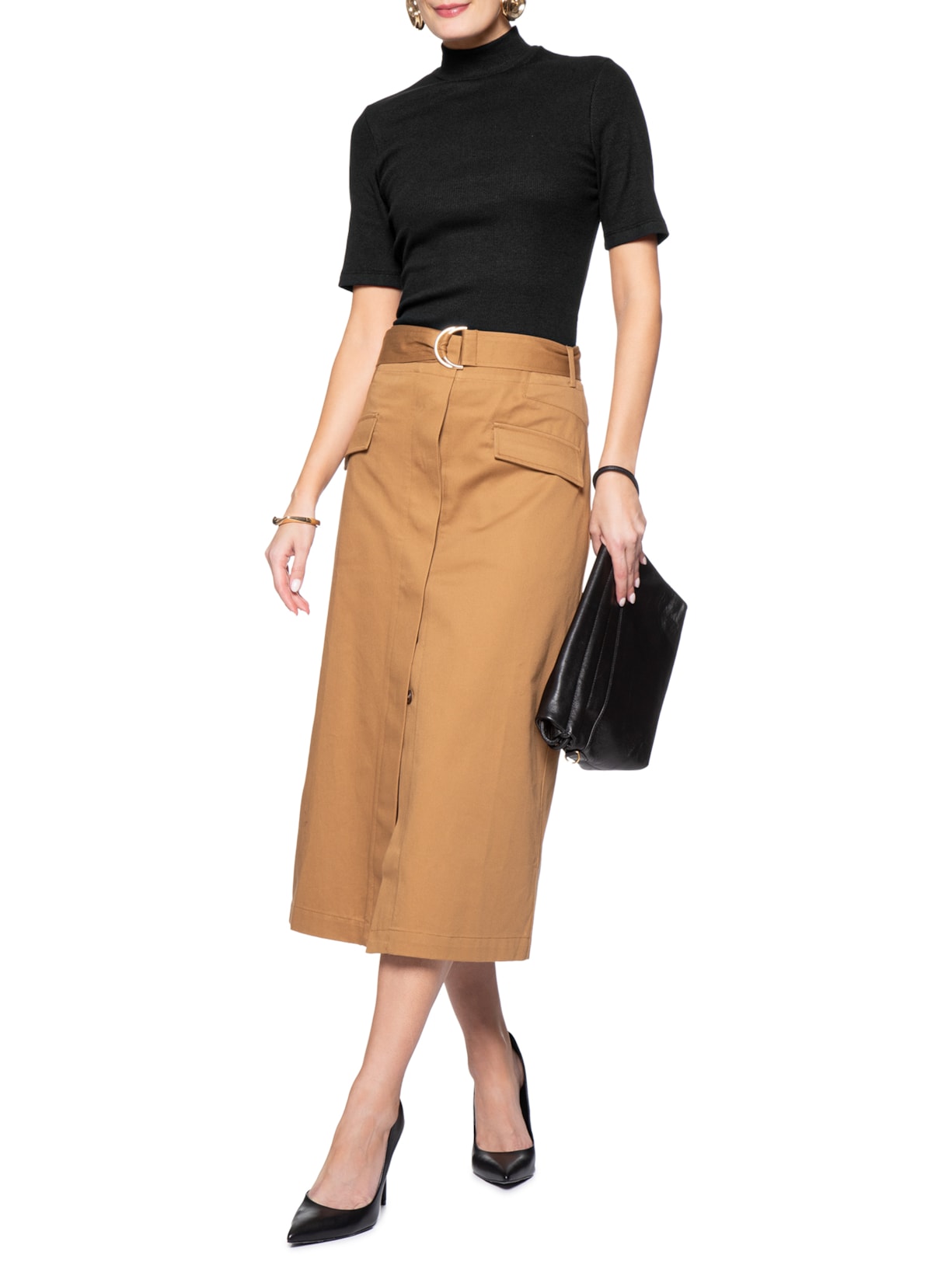 Camiseta Feminina Canelada Preto Forum