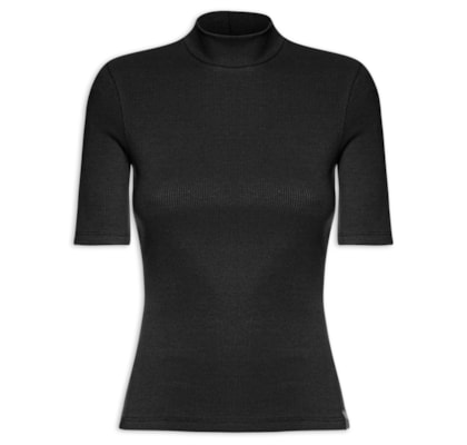 Camiseta Feminina Canelada - Preto