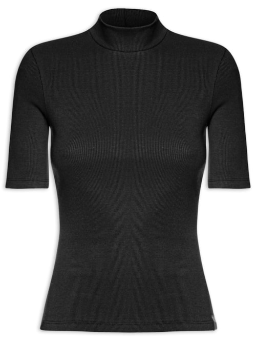 Camiseta Feminina Canelada - Preto