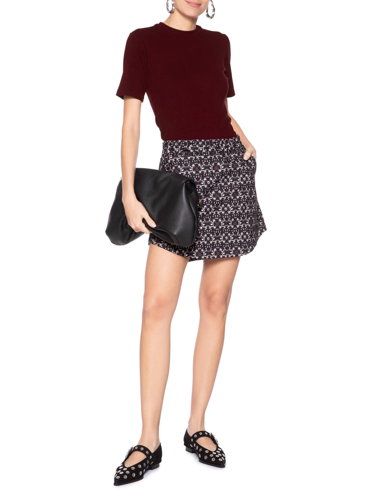 Camiseta Feminina Canelada Selena Vinho J.chermann