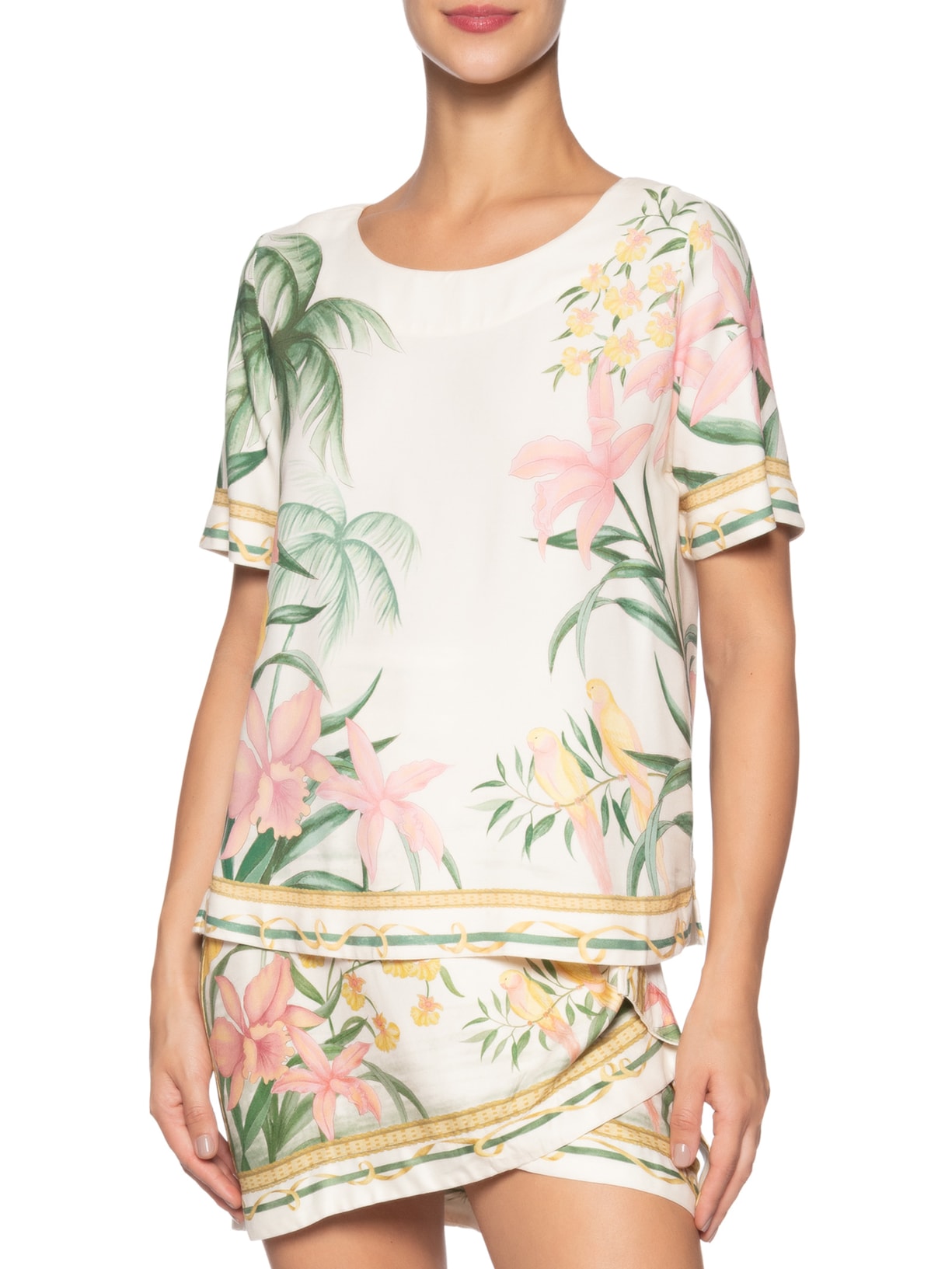 Camiseta Feminina Capri Off White Farm