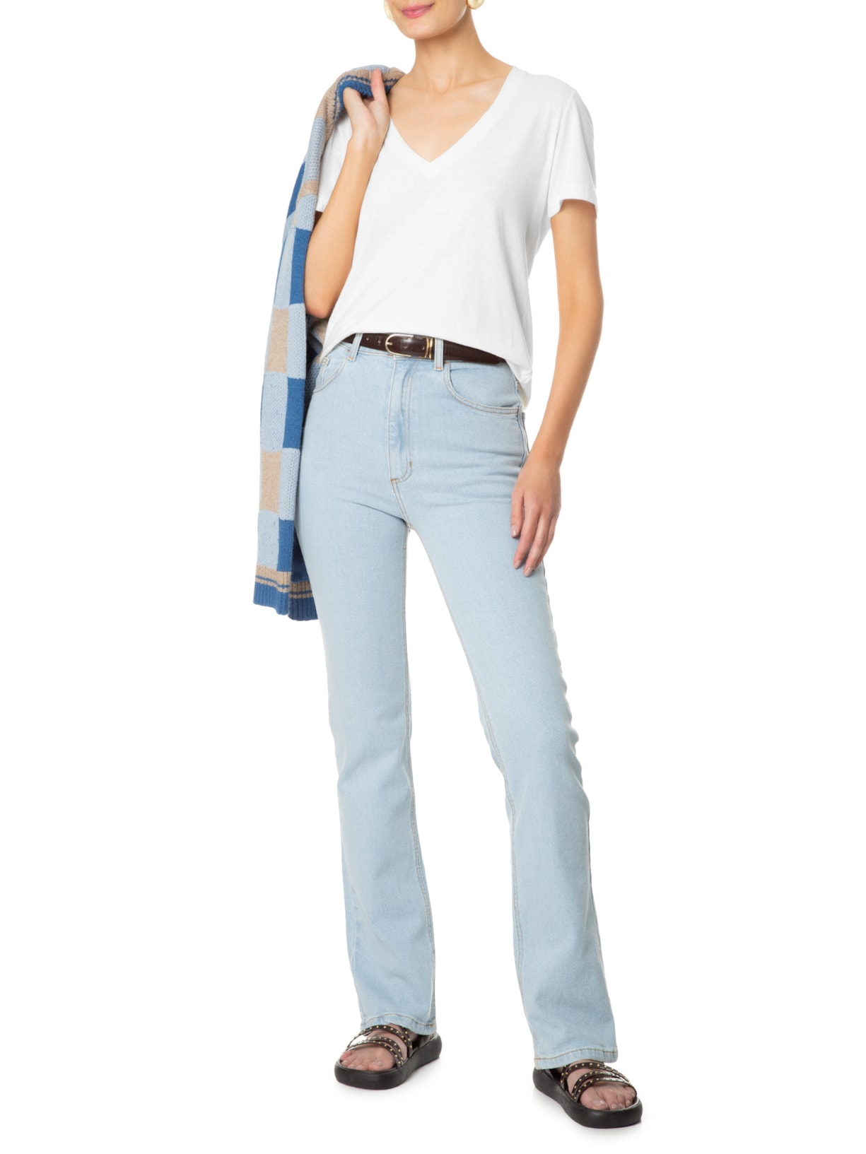 Camiseta Feminina Carol Off White Carol Bassi