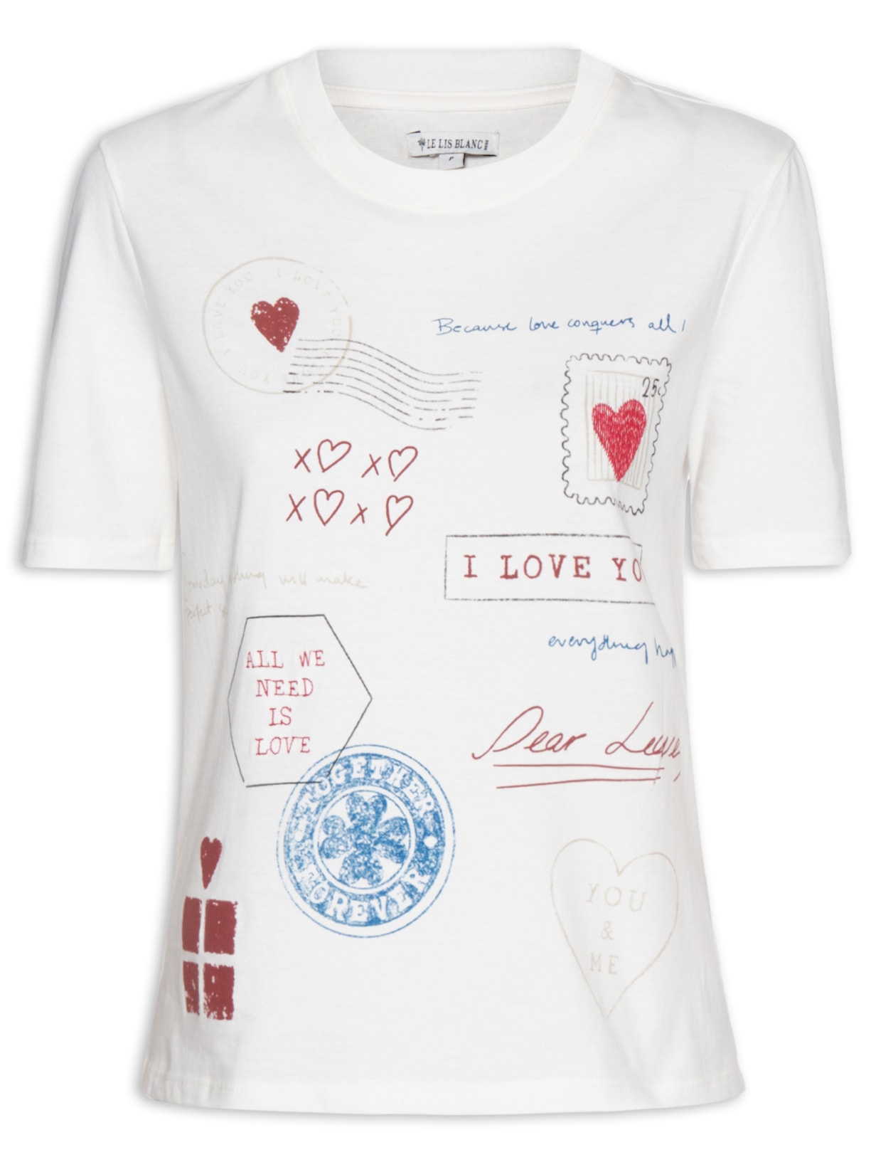 Camiseta Feminina Carta - Branco