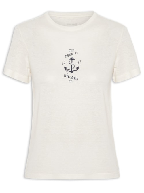 Camiseta Feminina Casa Da Ancora - Branco