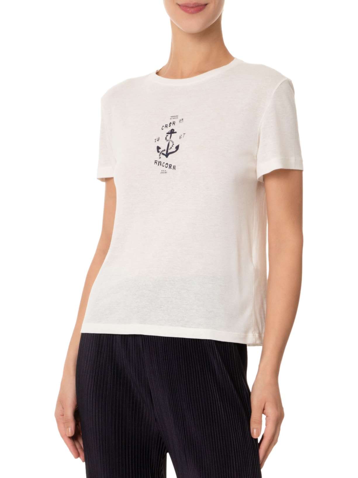 Camiseta Feminina Casa Da Ancora Branco Osklen