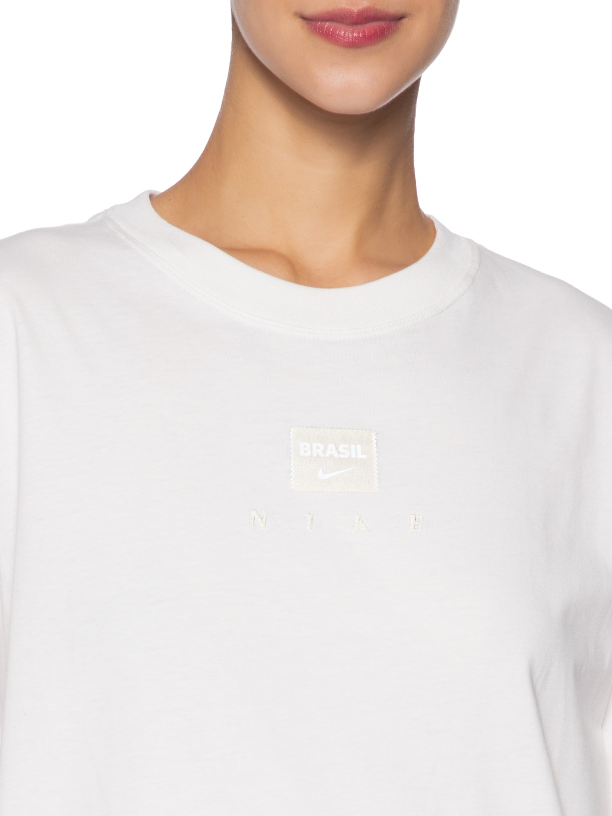 Camiseta Feminina CBF NK Tonal Tee Off White Nike
