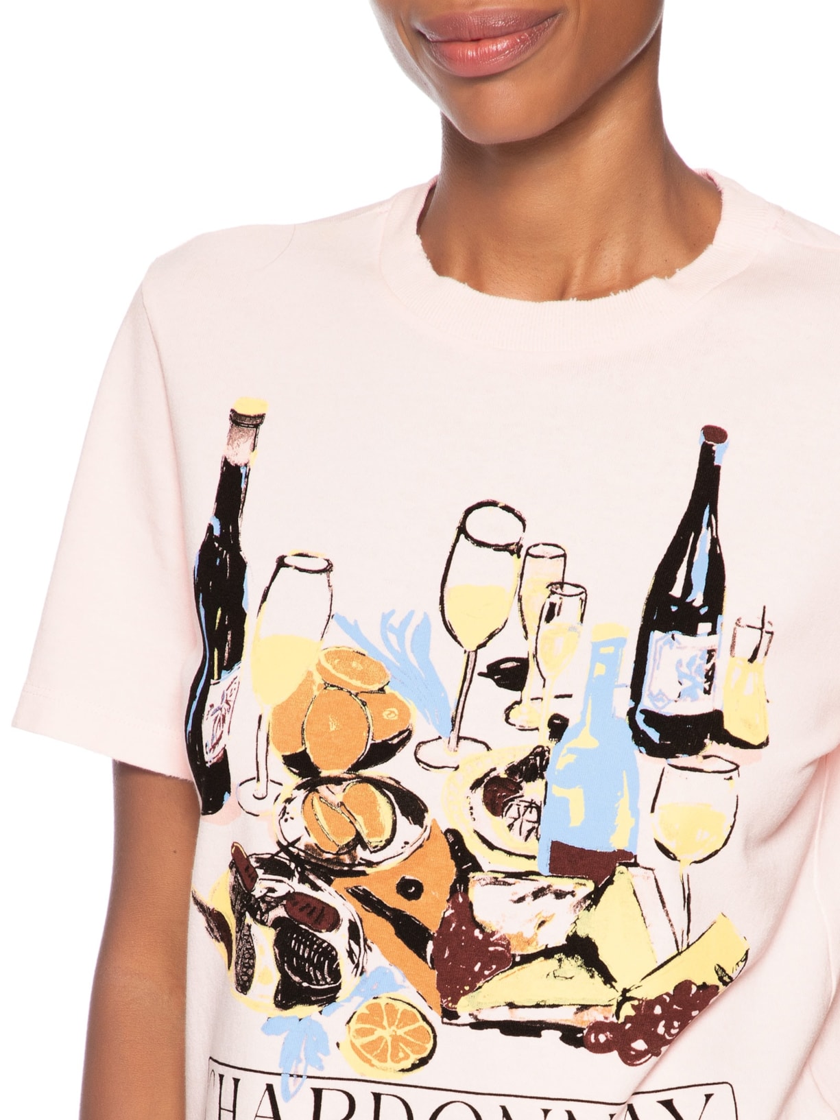 Camiseta Feminina Chardonnay Rosa Niini
