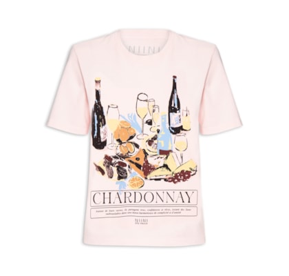 Camiseta Feminina Chardonnay - Rosa