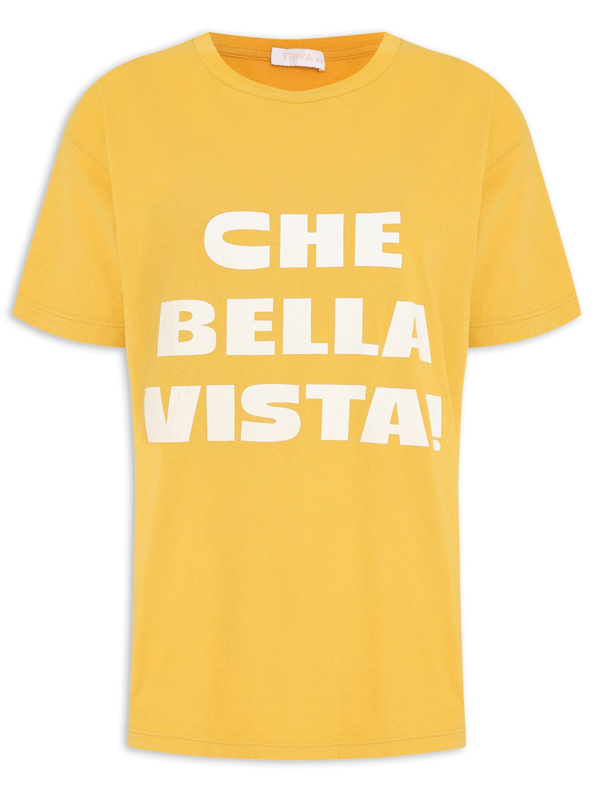 Camiseta Feminina Che Bella Vista Amarelo Triya