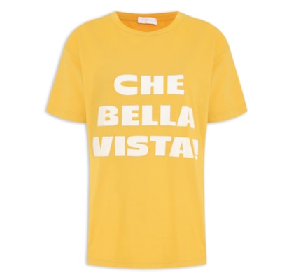 Camiseta Feminina Che Bella Vista - Amarelo