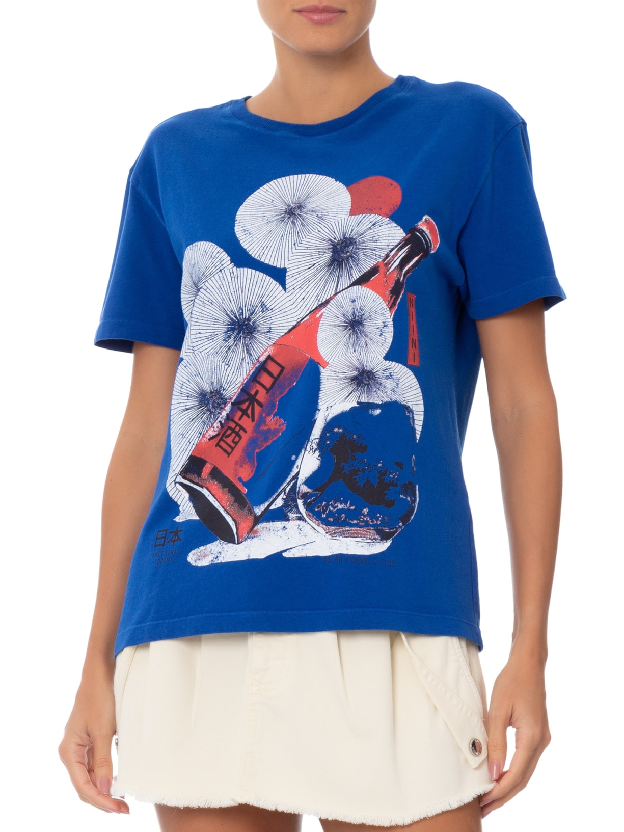 Camiseta Feminina Classic Club Indigo Azul Niini