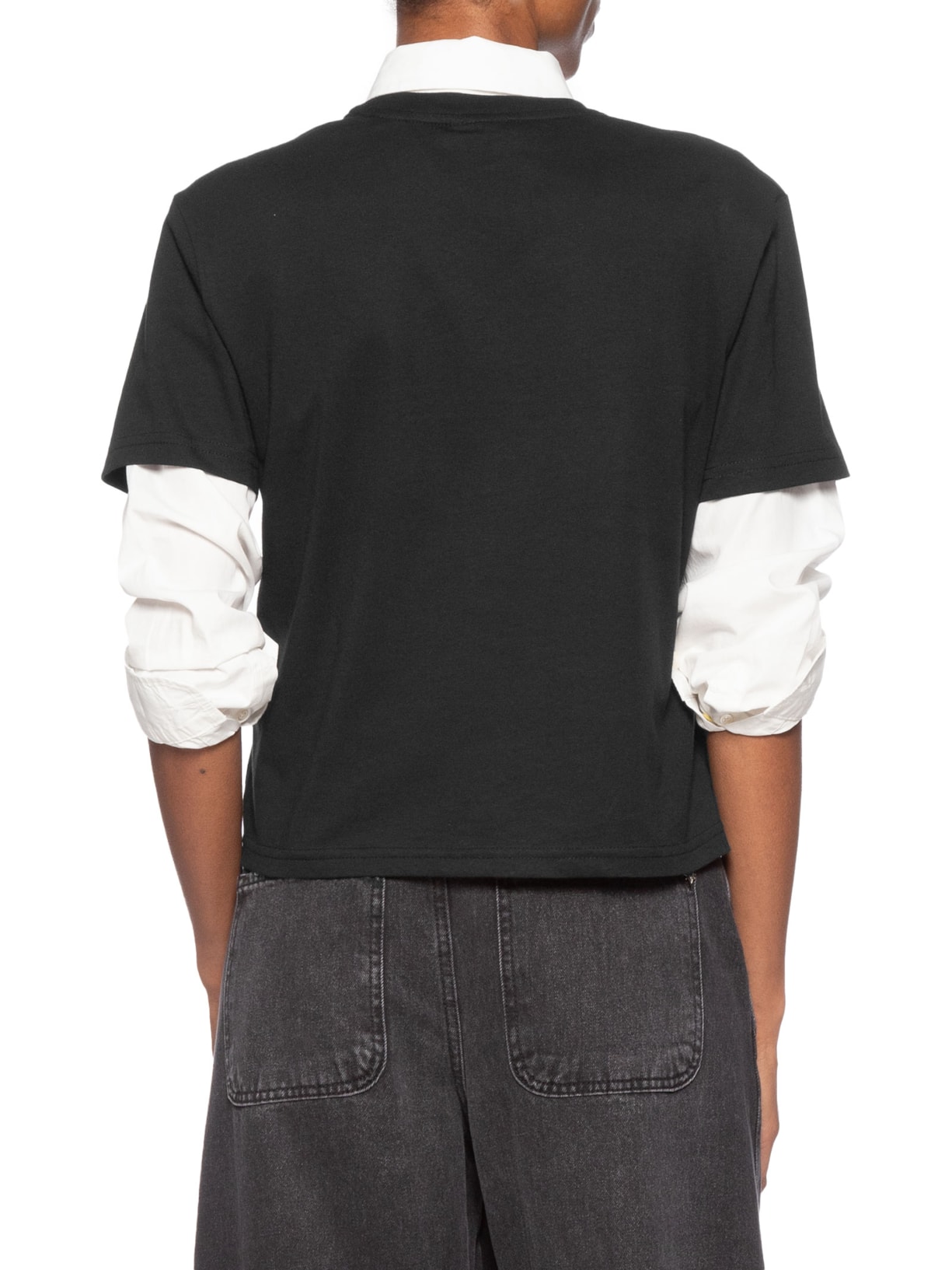 Camiseta Feminina Cls Linear Tee Im Preto Tommy Jeans