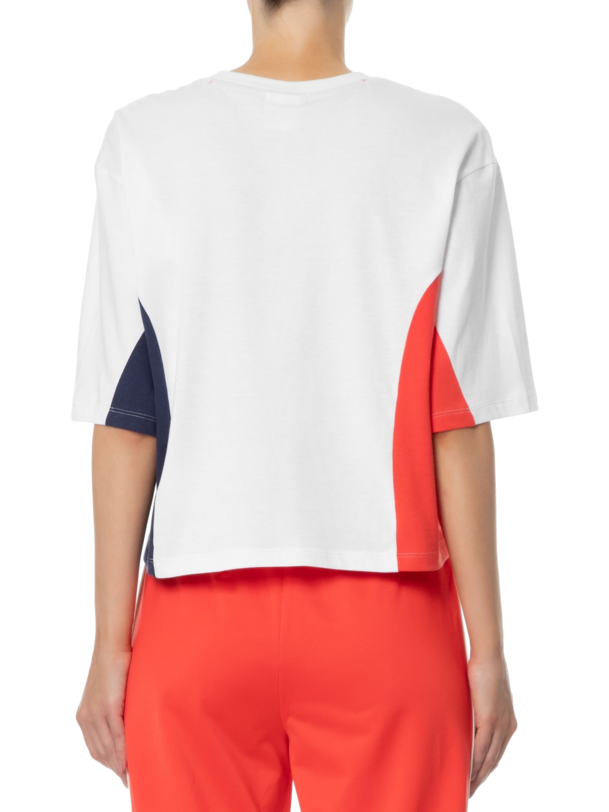 Camiseta Feminina Color Block Letter Branco Fila