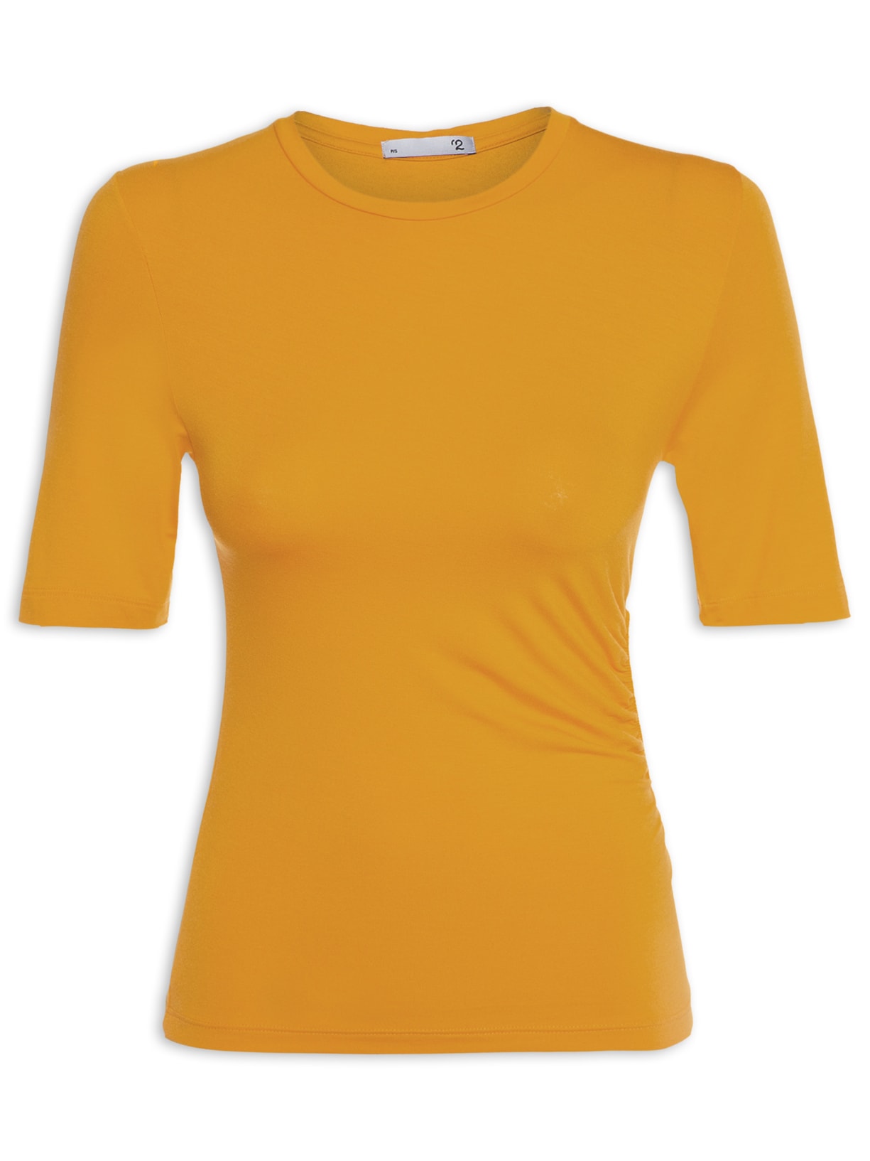 Camiseta Feminina Com Abertura Lateral - Amarelo