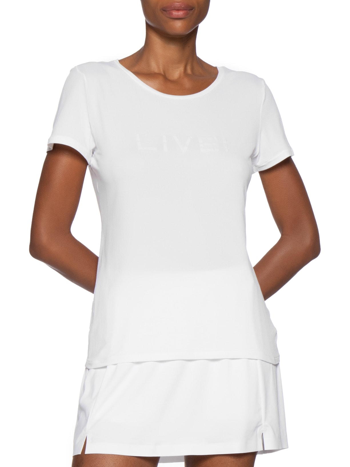 Camiseta Feminina Comfort Branco Live!