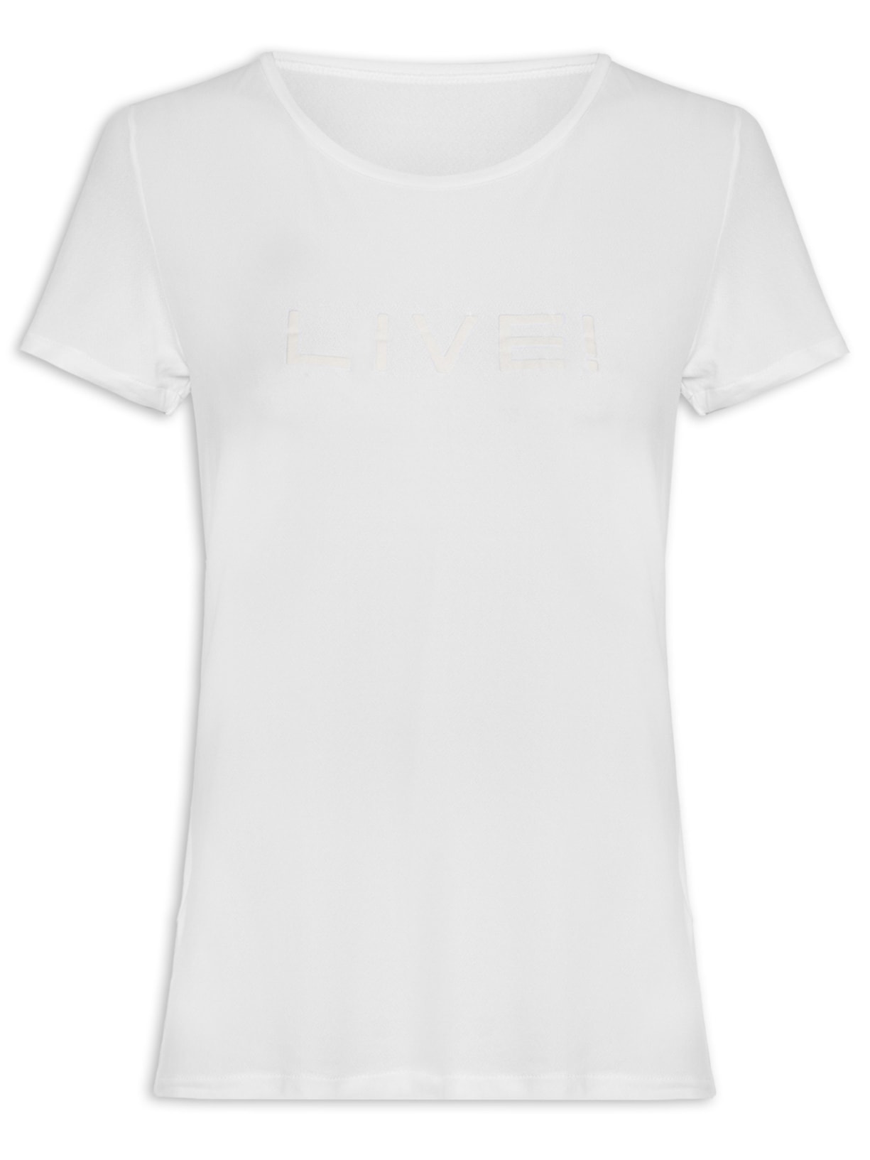 Camiseta Feminina Comfort Branco Live!