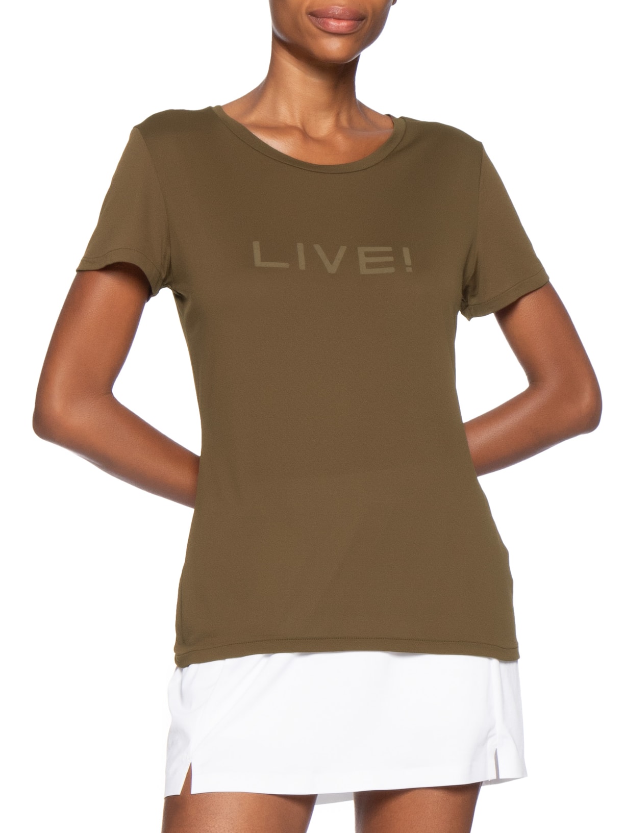 Camiseta Feminina Comfort Marrom Live!