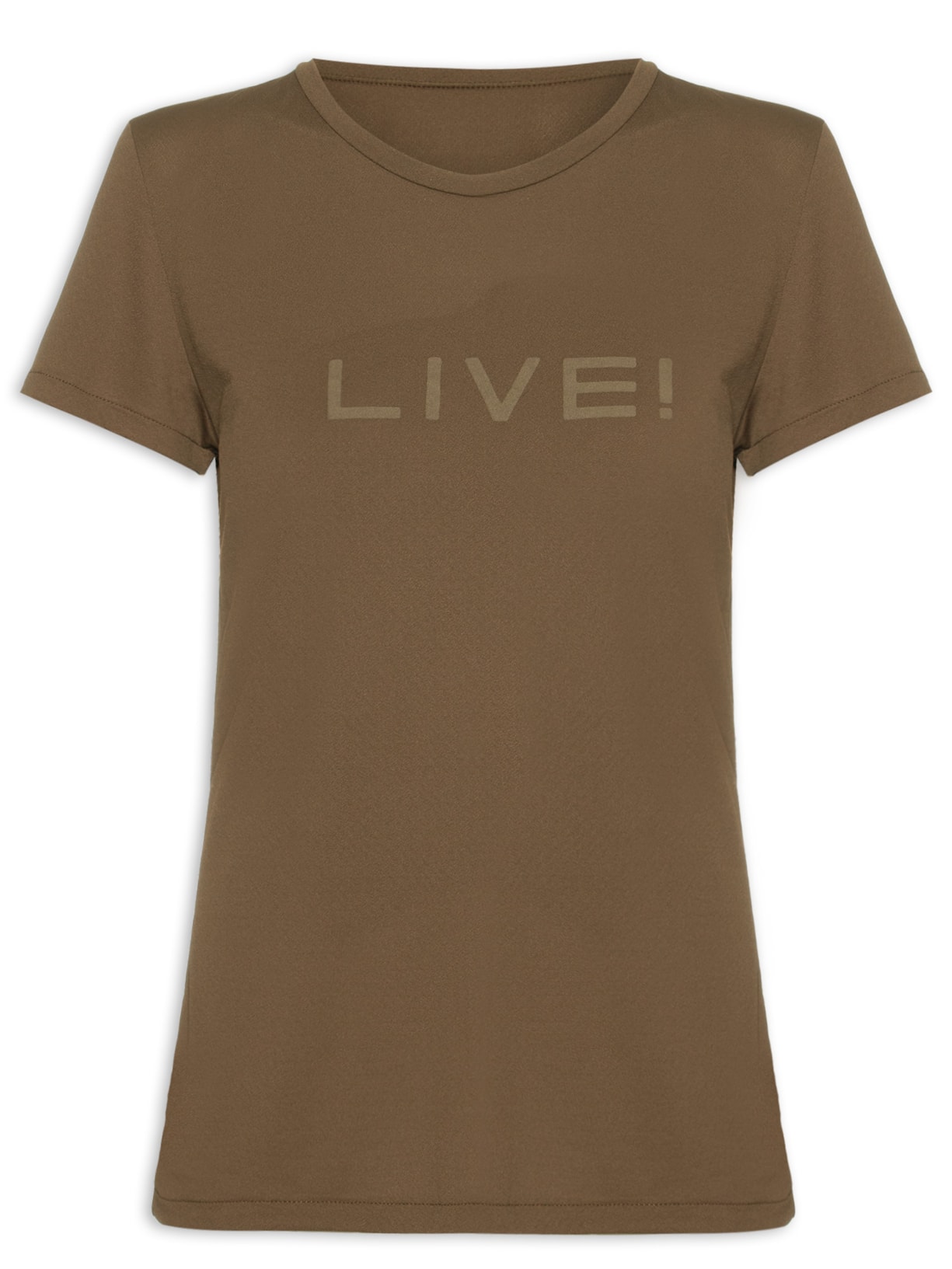 Camiseta Feminina Comfort Marrom Live!