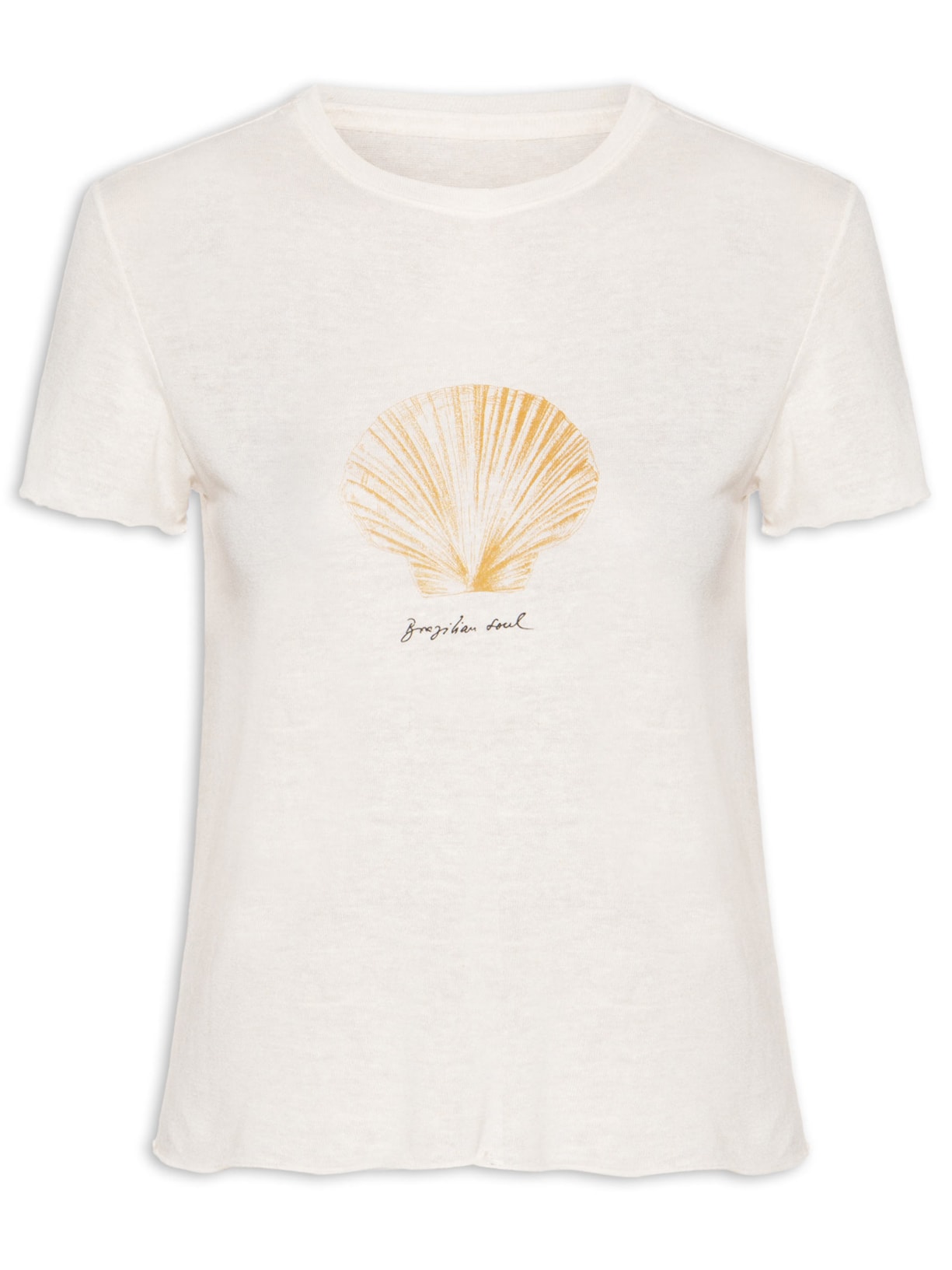 Camiseta Feminina Concha Brazilian Soul - Branco