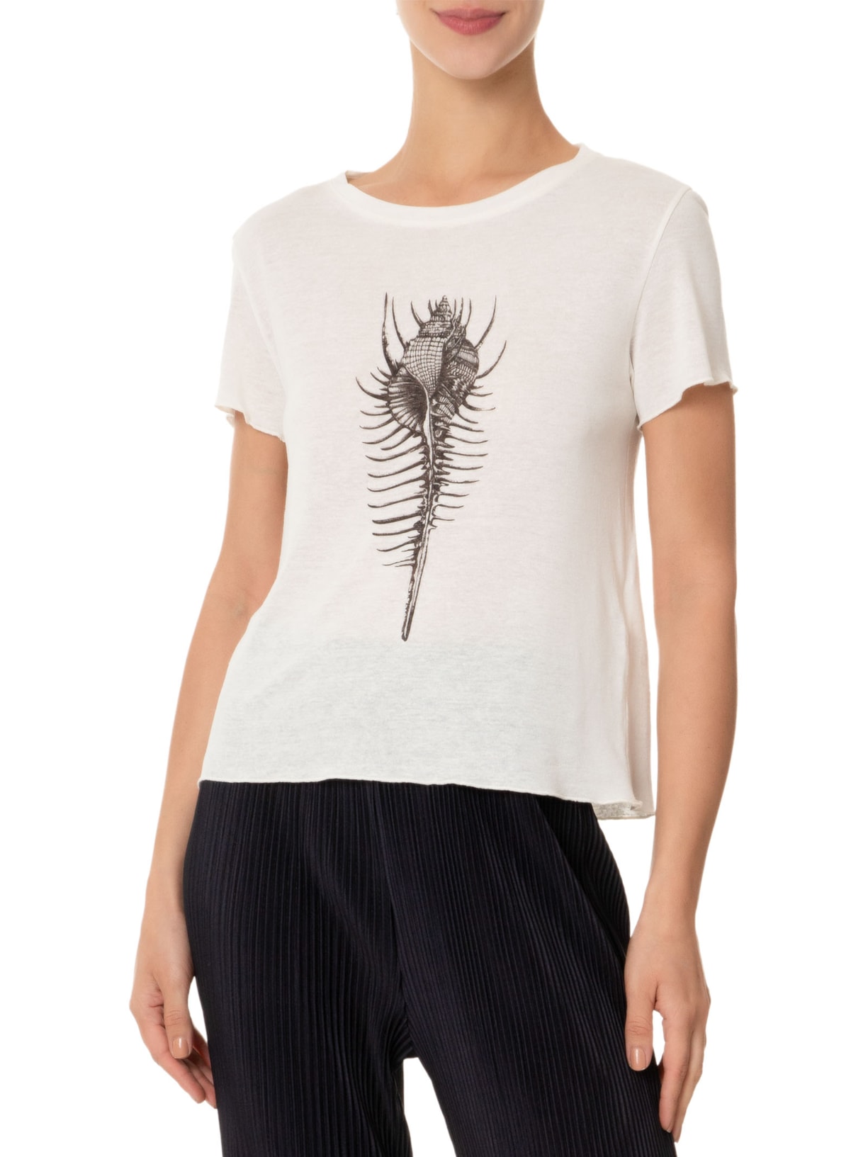 Camiseta Feminina Conchas Branco Osklen