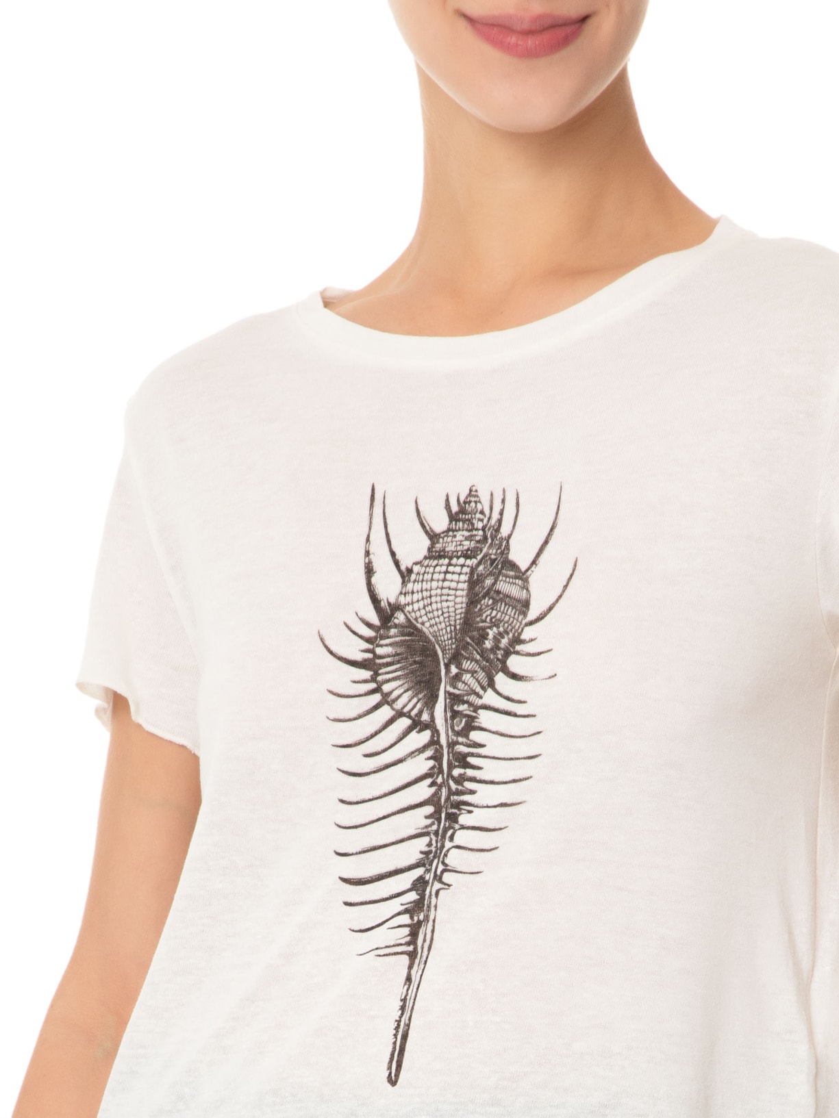 Camiseta Feminina Conchas Branco Osklen