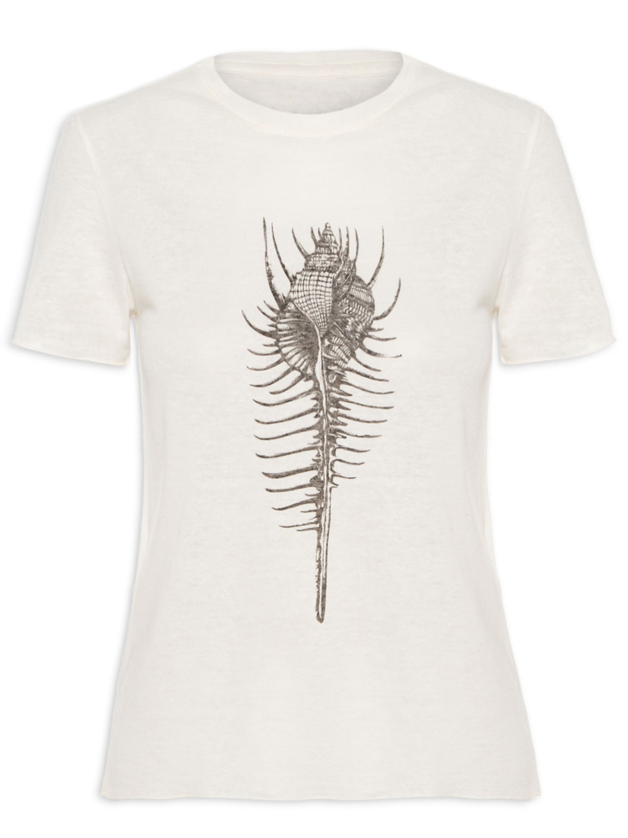 Camiseta Feminina Conchas Branco Osklen