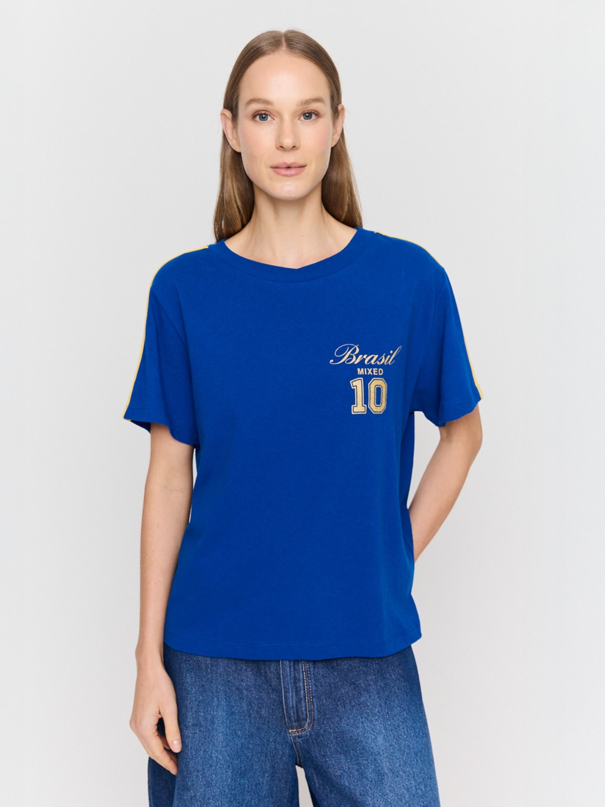 Camiseta Feminina Copa I26 Azul Mixed