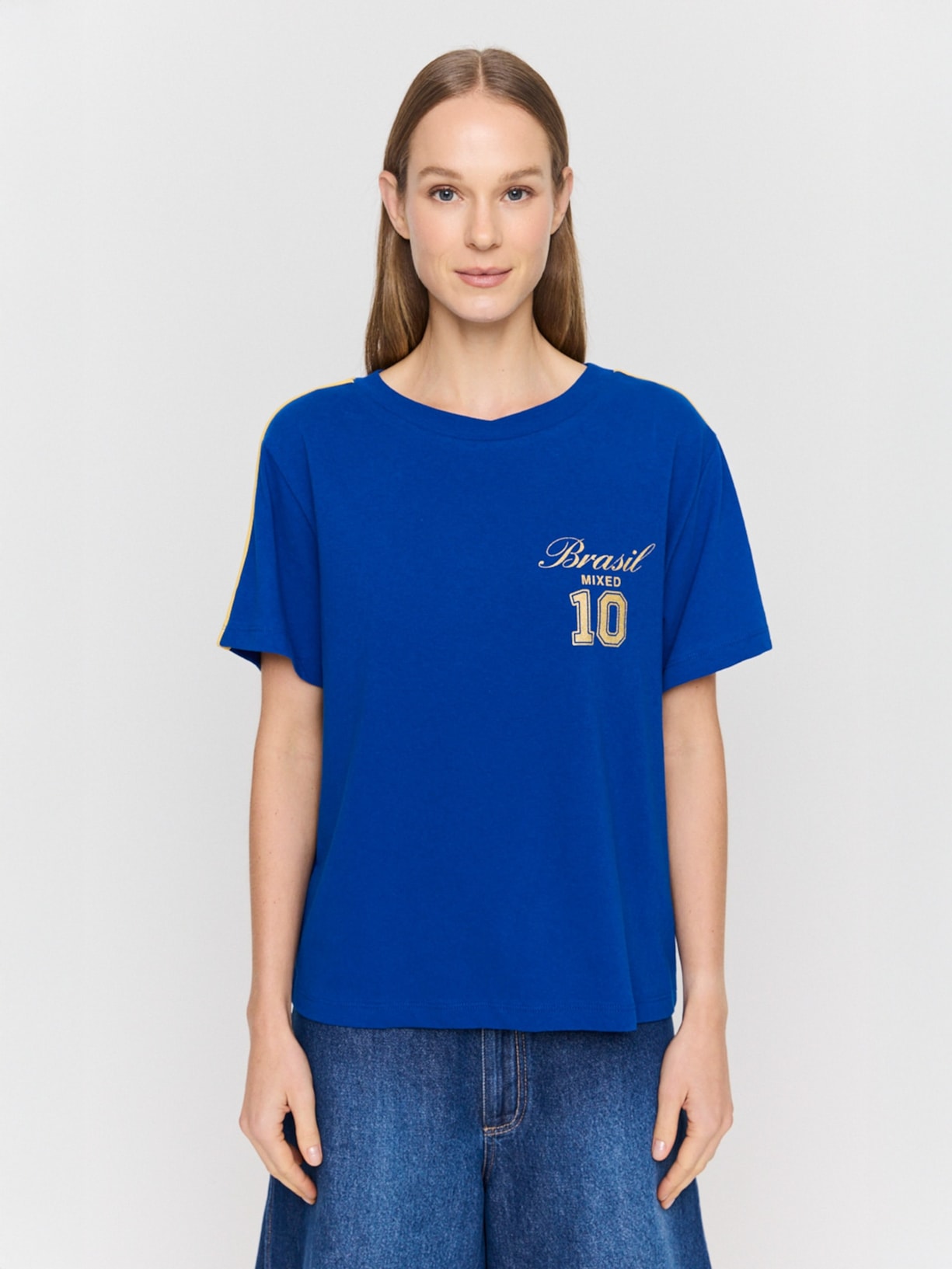 Camiseta Feminina Copa I26 Azul Mixed