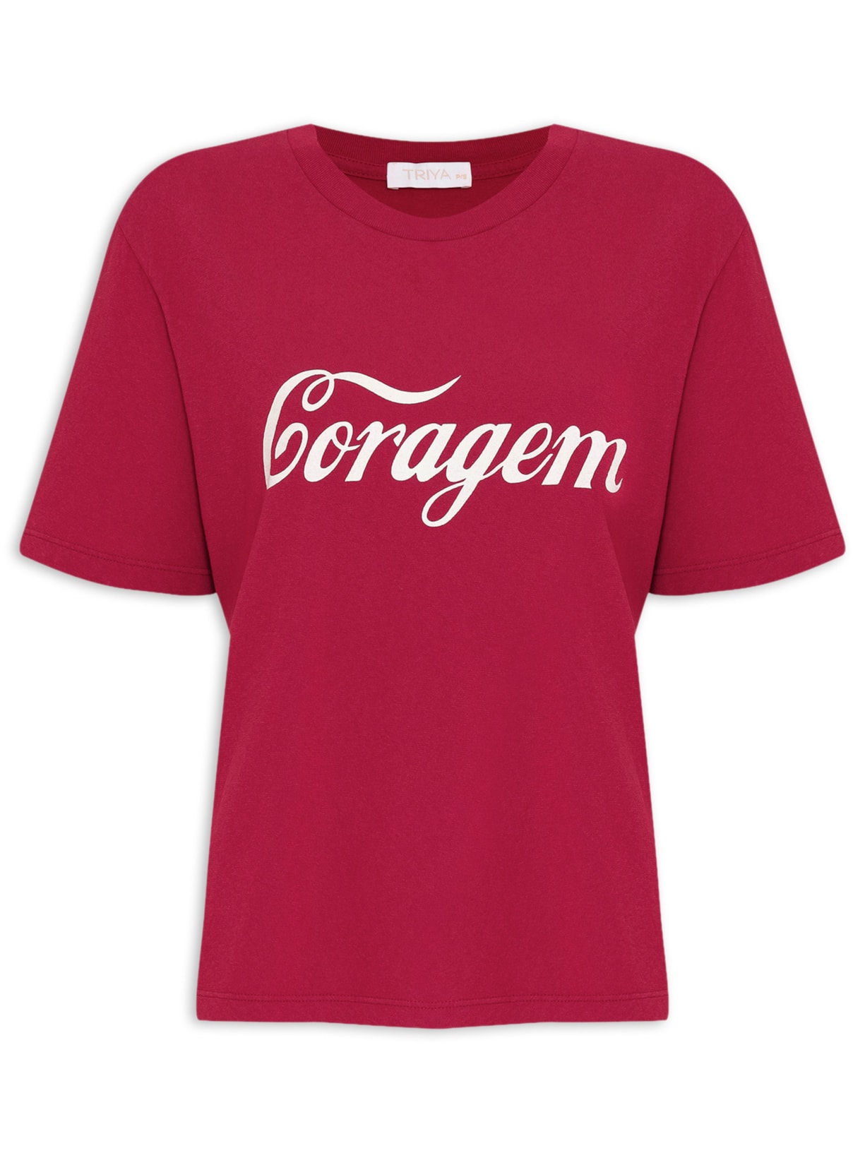 Camiseta Feminina Coragem Vermelho Triya