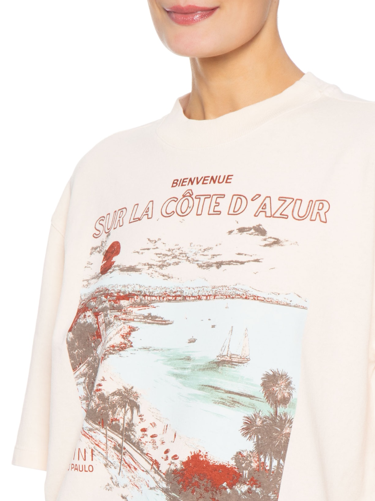 Camiseta Feminina Corniche Soleil Bege Niini