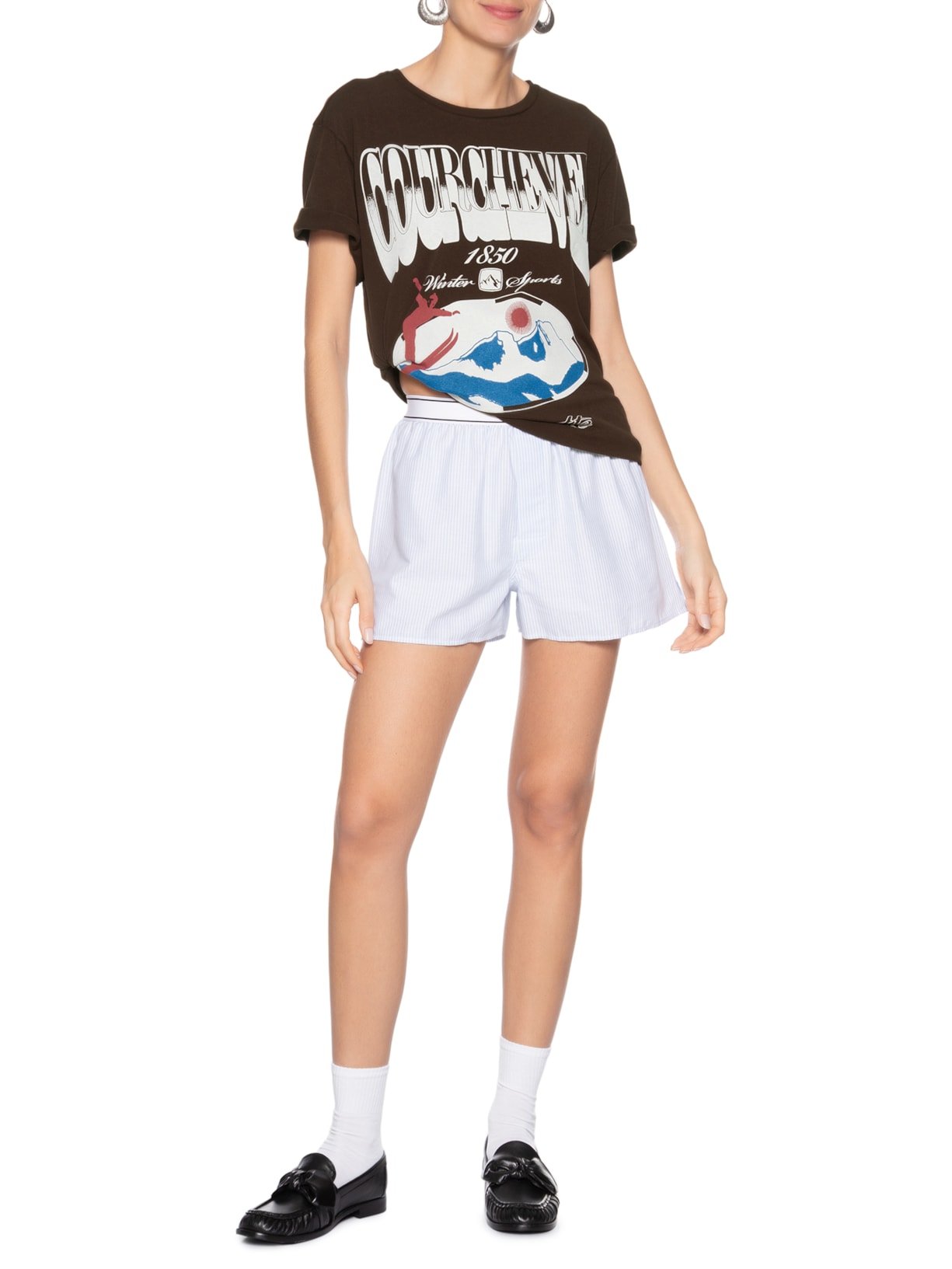 Camiseta Feminina Courchevel Marrom Niini