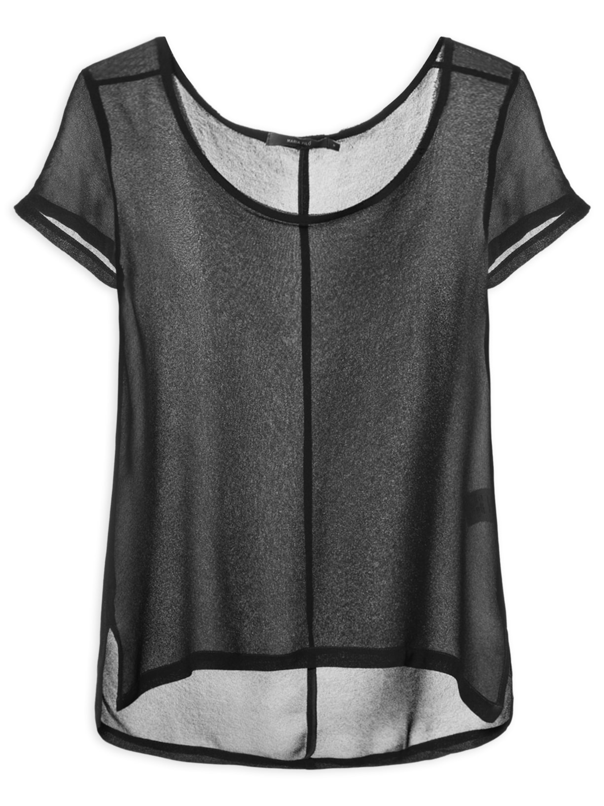 Camiseta Feminina Crepe - Preto